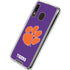 Clemson University Tiger Print Purple Galaxy A30 Clear Case