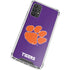 Clemson University Tiger Print Purple Galaxy A32 5G Clear Case