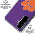 Clemson University Tiger Print Purple Galaxy A36 5G Clear Case