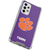 Clemson University Tiger Print Purple Galaxy A53 5G Clear Case