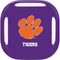 Clemson University Tiger Print Purple Galaxy Buds Live Skin