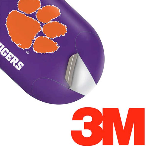 Clemson University Tiger Print Purple Galaxy Buds Plus Skin