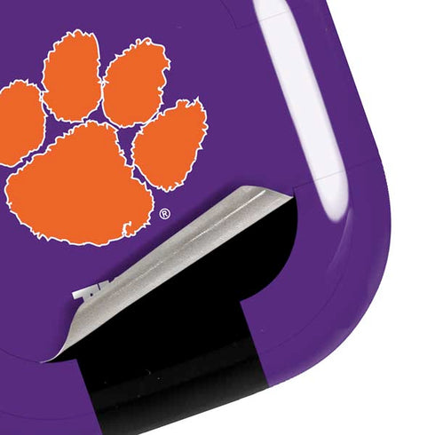 Clemson University Tiger Print Purple Galaxy Buds Pro Skin