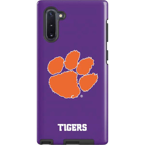 Clemson University Tiger Print Purple Galaxy Cases
