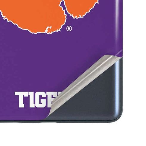 Clemson University Tiger Print Purple Galaxy S20 Fan Edition Skin