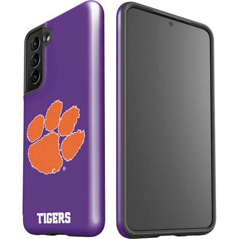 Clemson University Tiger Print Purple Galaxy S21 5G Pro Case