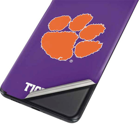 Clemson University Tiger Print Purple Galaxy S21 5G Skin