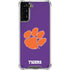 Clemson University Tiger Print Purple Galaxy S21 Plus 5G Clear Case