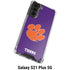 Clemson University Tiger Print Purple Galaxy S21 Plus 5G Clear Case