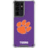 Clemson University Tiger Print Purple Galaxy S21 Ultra 5G Clear Case