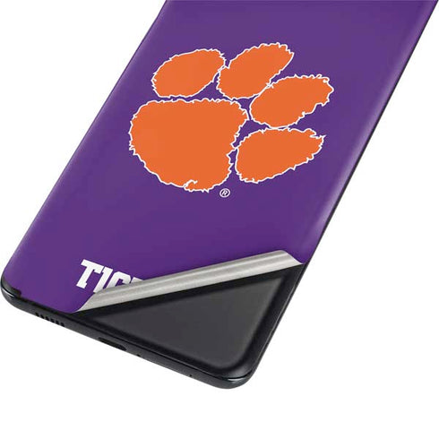 Clemson University Tiger Print Purple Galaxy S21 Ultra 5G Skin