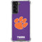 Clemson University Tiger Print Purple Galaxy S22 Clear Case