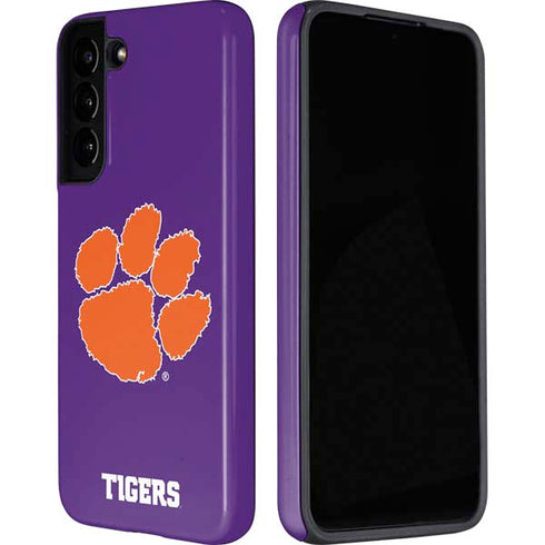 Clemson University Tiger Print Purple Galaxy S22 Plus Pro Case