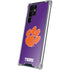 Clemson University Tiger Print Purple Galaxy S22 Ultra Clear Case