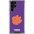 Clemson University Tiger Print Purple Galaxy S23 Ultra Clear Case