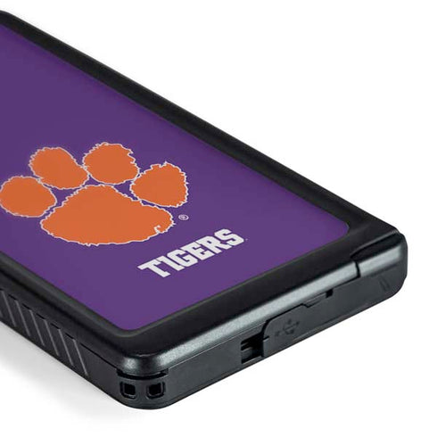 Clemson University Tiger Print Purple Galaxy S24 Ultra Waterproof Case