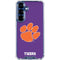 Clemson University Tiger Print Purple Galaxy S25 FE Clear Case
