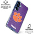 Clemson University Tiger Print Purple Galaxy S25 FE Clear Case