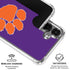 Clemson University Tiger Print Purple Galaxy S26 Plus Clear Case
