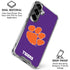Clemson University Tiger Print Purple Galaxy S26 Plus Clear Case