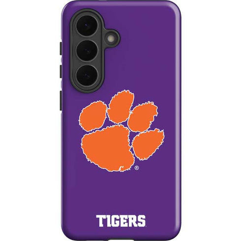 Clemson University Tiger Print Purple Galaxy S26 Plus Impact Case