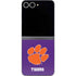 Clemson University Tiger Print Purple Galaxy Z Flip6 Skin