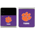 Clemson University Tiger Print Purple Galaxy Z Flip3 5G Skin