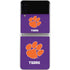 Clemson University Tiger Print Purple Galaxy Z Flip3 5G Skin
