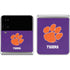 Clemson University Tiger Print Purple Galaxy Z Flip4 5G Skin