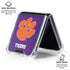 Clemson University Tiger Print Purple Galaxy Z Flip6 Clear Case