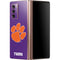 Clemson University Tiger Print Purple Galaxy Z Fold2 5G Skin