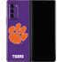 Clemson University Tiger Print Purple Galaxy Z Fold2 5G Skin