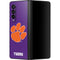 Clemson University Tiger Print Purple Galaxy Z Fold3 5G Skin