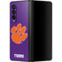 Clemson University Tiger Print Purple Galaxy Z Fold3 5G Skin