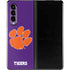 Clemson University Tiger Print Purple Galaxy Z Fold3 5G Skin