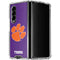 Clemson University Tiger Print Purple Galaxy Z Fold4 5G Clear Case