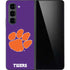 Clemson University Tiger Print Purple Galaxy Z Fold5 5G Skin