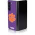 Clemson University Tiger Print Purple Galaxy Z Fold5 5G Skin