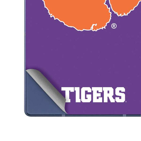 Clemson University Tiger Print Purple Galaxy Z Fold6 Skin