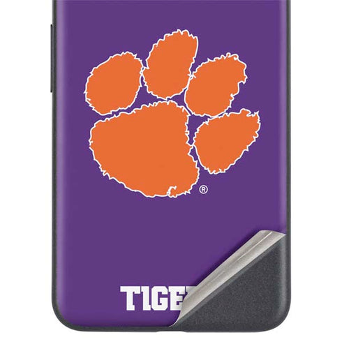 Clemson University Tiger Print Purple Google Pixel 5a Skin