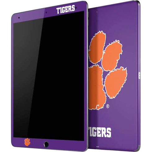 Clemson University Tiger Print Purple iPad Skins