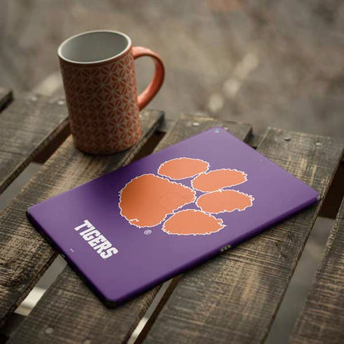 Clemson University Tiger Print Purple iPad Skins