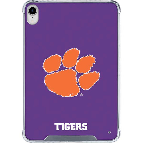 Clemson University Tiger Print Purple iPad 11th Gen (2025) Clear Case