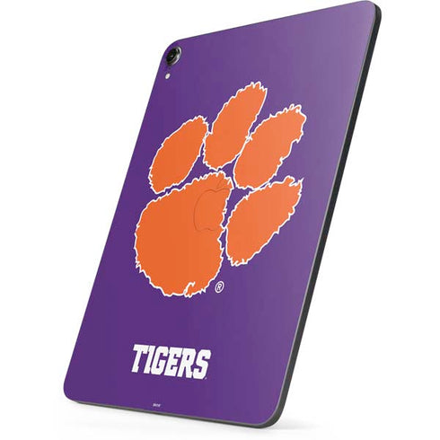 Clemson University Tiger Print Purple Apple iPad Pro Skin