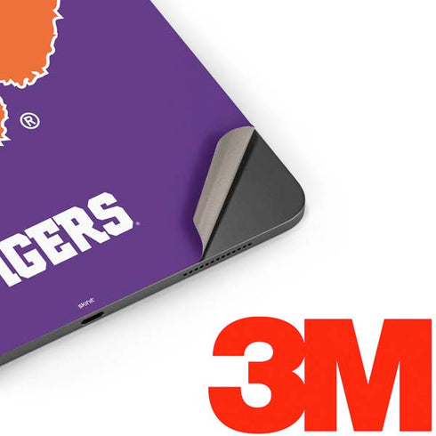 Clemson University Tiger Print Purple Apple iPad Pro Skin