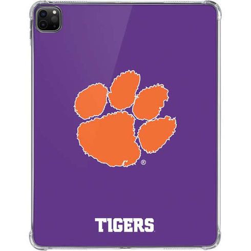Clemson University Tiger Print Purple iPad Pro 11in (2024) Clear Case