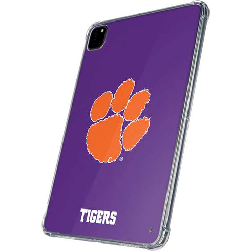 Clemson University Tiger Print Purple iPad Pro 11in (2024) Clear Case