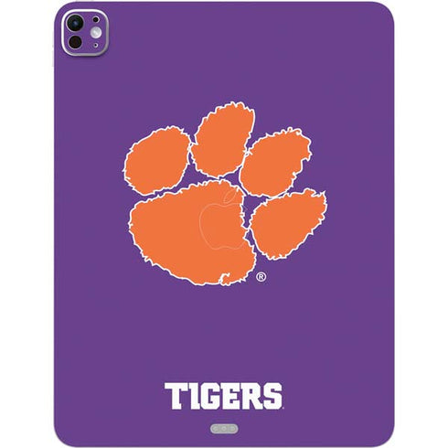Clemson University Tiger Print Purple iPad Pro 13in M4 (2024) Skin