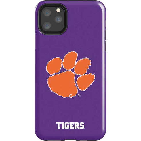 Clemson University Tiger Print Purple iPhone Cases
