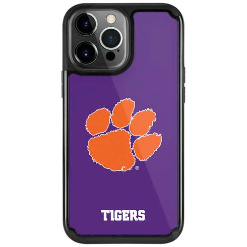 Clemson University Tiger Print Purple iPhone Cases